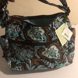 NWOT Vera Bradley Shoulder bag in brown and blue